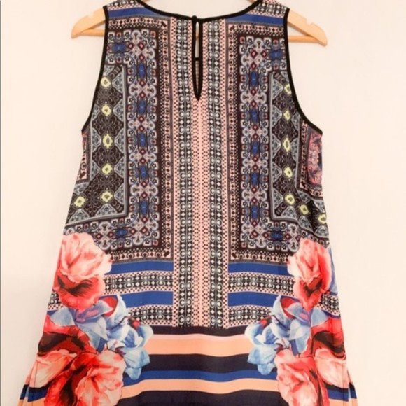 Cynthia Rowley Super Colorful Floral Dressy Tank-M - Picture 5 of 7